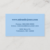 大バッファローチェック、デニムブルーの色合い 名刺 (裏面)