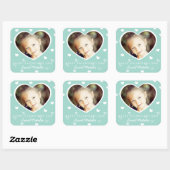 大バパーソナライズされたレンタイン写真シール/ Mint スクエアシール (シート)