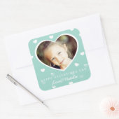 大バパーソナライズされたレンタイン写真シール/ Mint スクエアシール (封筒)