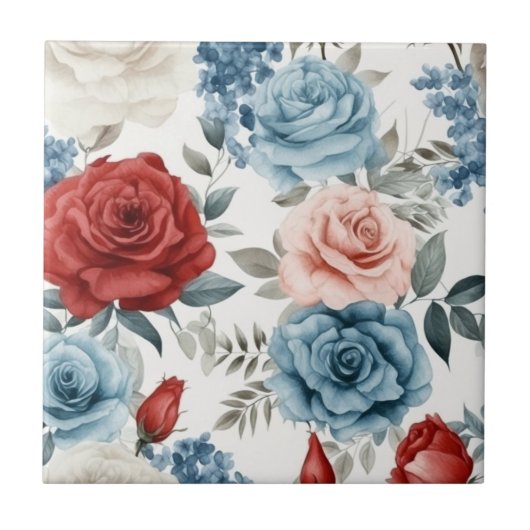 大バラ タイル (正面)