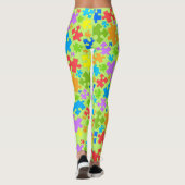 大パステルカラー自閉症パズルピースON GREEN レギンス (裏面)