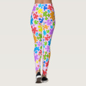 大パステルカラー自閉症パズルピースon PINK レギンス (裏面)