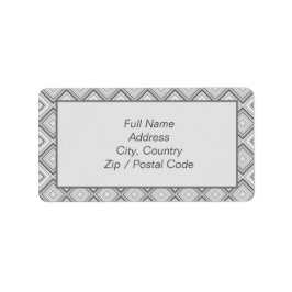 大パターン（の模様が）ある灰色住所 シール