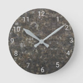 大パターン（の模様が）ある理石 ラウンド壁時計 (正面)