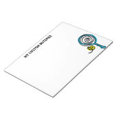 大パーソナライズされたきなテニスのラケットとボール ノートパッド (アングル)