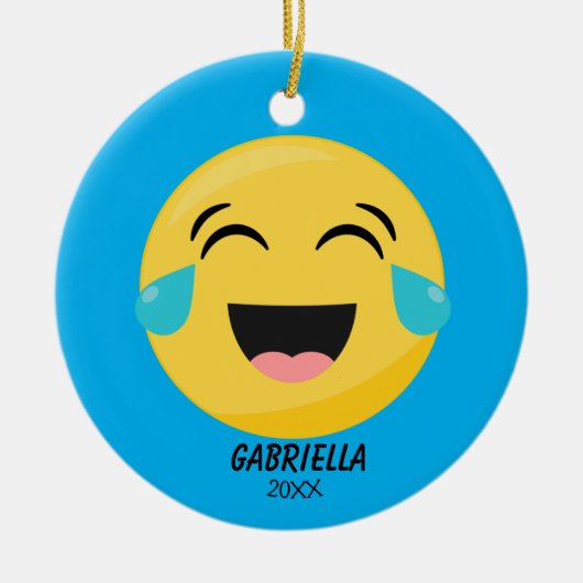 大パーソナライズされたきな絵文字オーナメント セラミックオーナメント (正面)
