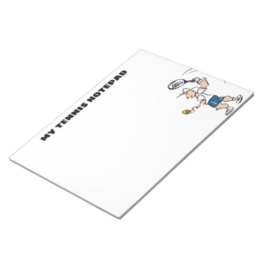 大パーソナライズされたテニス選手とコーチ ノートパッド (アングル)