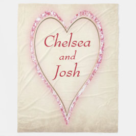 大パーソナライズされたハート フリースブランケット