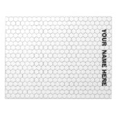 大パーソナライズされた六角グラフ紙 ノートパッド (正面)