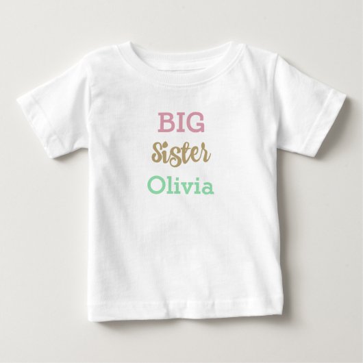 大パーソナライズされた姉Tシャツ ベビーTシャツ (正面)