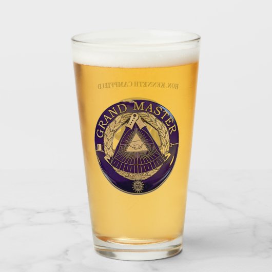 大パーソナライズされた師ガラス タンブラーグラス (ドリンク正面)