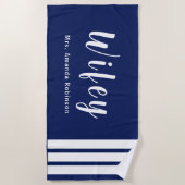 大パーソナライズされた幅ビーチタオル ビーチタオル (正面)