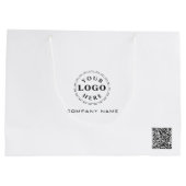 大パーソナライズされた抱き枕ブランディング ラージペーパーバッグ (裏面)