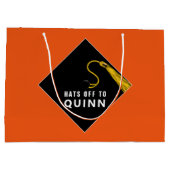 大パーソナライズされた抱き枕 ラージペーパーバッグ (裏面)