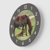 大パーソナライズされた時計 ラージ壁時計 (傾斜)