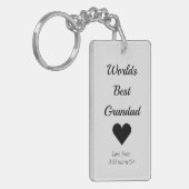 大パーソナライズされた最高の鎖 キーホルダー (正面左)