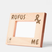 大パーソナライズされた犬はっきりした名と私 レーザー彫刻フレーム (左)