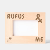 大パーソナライズされた犬はっきりした名と私 レーザー彫刻フレーム (正面)