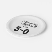 大パーソナライズされた祝生誕5-0 50年 ペーパープレート (アングル)