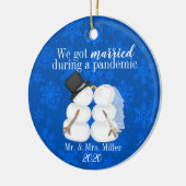 大パーソナライズされた結婚した病得の時だ セラミックオーナメント (左)