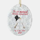 大パーソナライズされた結婚した病得の時だ セラミックオーナメント (右)