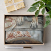 大ビクトリアンデンマークのデコパージュのような石 薄葉紙 (ギフト)