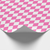 大ピンクと白のハーレクインラッピング紙 ラッピングペーパー (角)