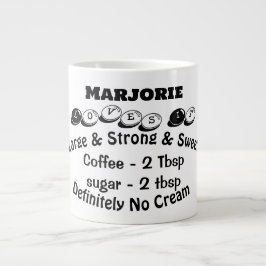 大ファンキーミニマモダンリスト名コーヒー愛好家 ジャンボコーヒーマグカップ