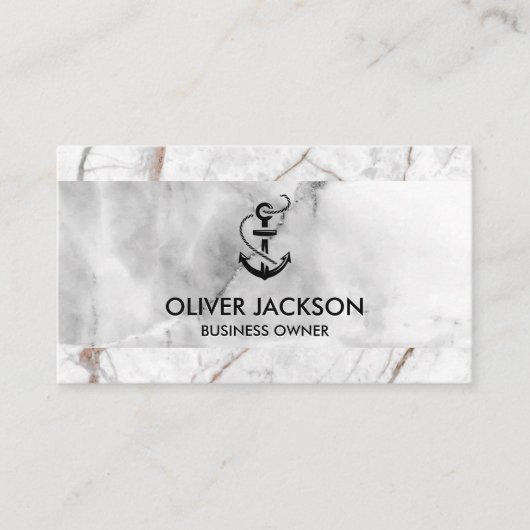 大ファンシー理石 |いかりアイコン 名刺 (正面)