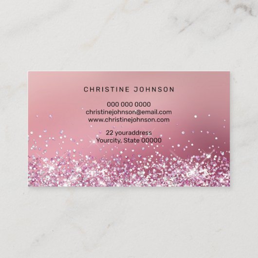 大フェイクグリッターデザイン 名刺 (裏面)