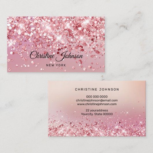 大フェイクグリッター 名刺 (正面/裏面)