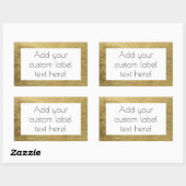 大フェイク金ゴールドリーフカスタムクラフトの結婚好意 長方形シール (シート)