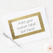 大フェイク金ゴールドリーフカスタムクラフトの結婚好意 長方形シール (封筒)