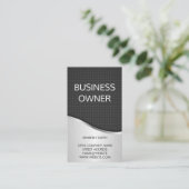 大フォント金属及び黒色炭素繊維 名刺 (スタンド正面)