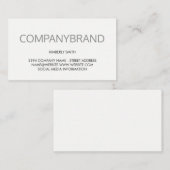 大フォント（灰色） 名刺 (正面/裏面)