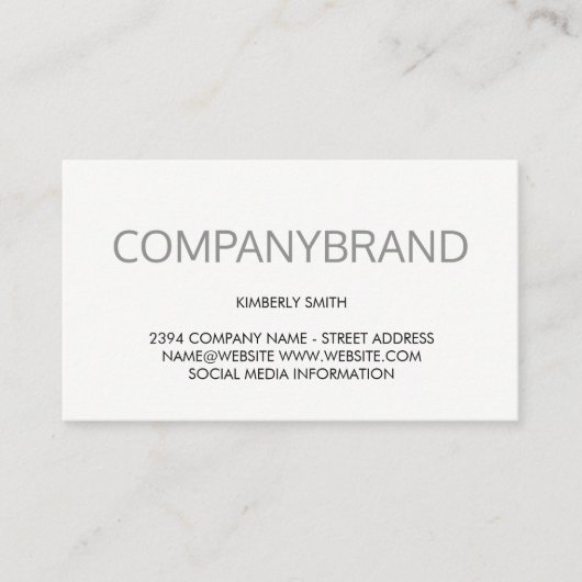 大フォント（灰色） 名刺 (正面)