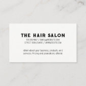 大フォント | 鋏と櫛 名刺 (裏面)