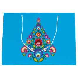 大フォーククリスマス抱き枕とカスタムメッセージ ラージペーパーバッグ