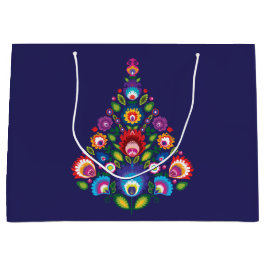 大フォーククリスマス抱き枕とカスタムメッセージ ラージペーパーバッグ