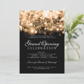 大フォーマル開企業の口金ゴールド灯 招待状 (スタンド正面)