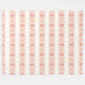 大フリースコーラルピンクパターンブランケット フリースブランケット (正面(横))