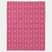 大フリースブランケットピンク牡丹のパターン。 フリースブランケット (正面)