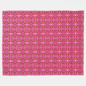 大フリースブランケットピンク牡丹のパターン。 フリースブランケット (正面(横))