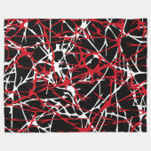 大フリースブランケットモダン,抽象芸術，赤，黒 フリースブランケット (正面(横))