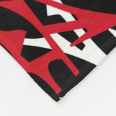 大フリースブランケットモダン,抽象芸術，赤，黒 フリースブランケット (角)