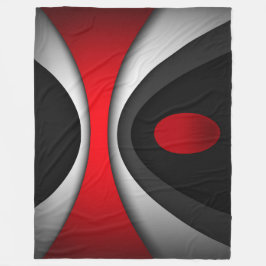 大フリースブランケットモダン,抽象芸術，赤，黒 フリースブランケット