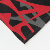 大フリースブランケットモダン,抽象芸術，赤，黒 フリースブランケット (角)