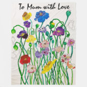 大フリースブランケット母の日のプレゼント フリースブランケット (正面)