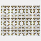 大フリースブランケット2（昆虫）オオカバマダラ、モナークパターン フリースブランケット (正面(横))