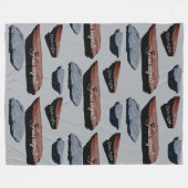 大フリースブランケット:石の投げ フリースブランケット (正面(横))